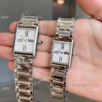 Swiss Replica Cartier Tank Louis Couple watches Stainless steel White Dial